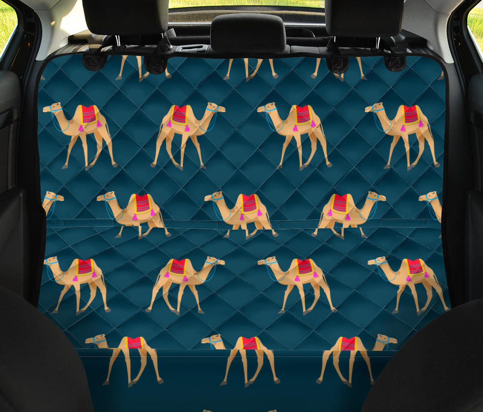 Camel Pattern Blue Blackground Dog Car Seat Covers