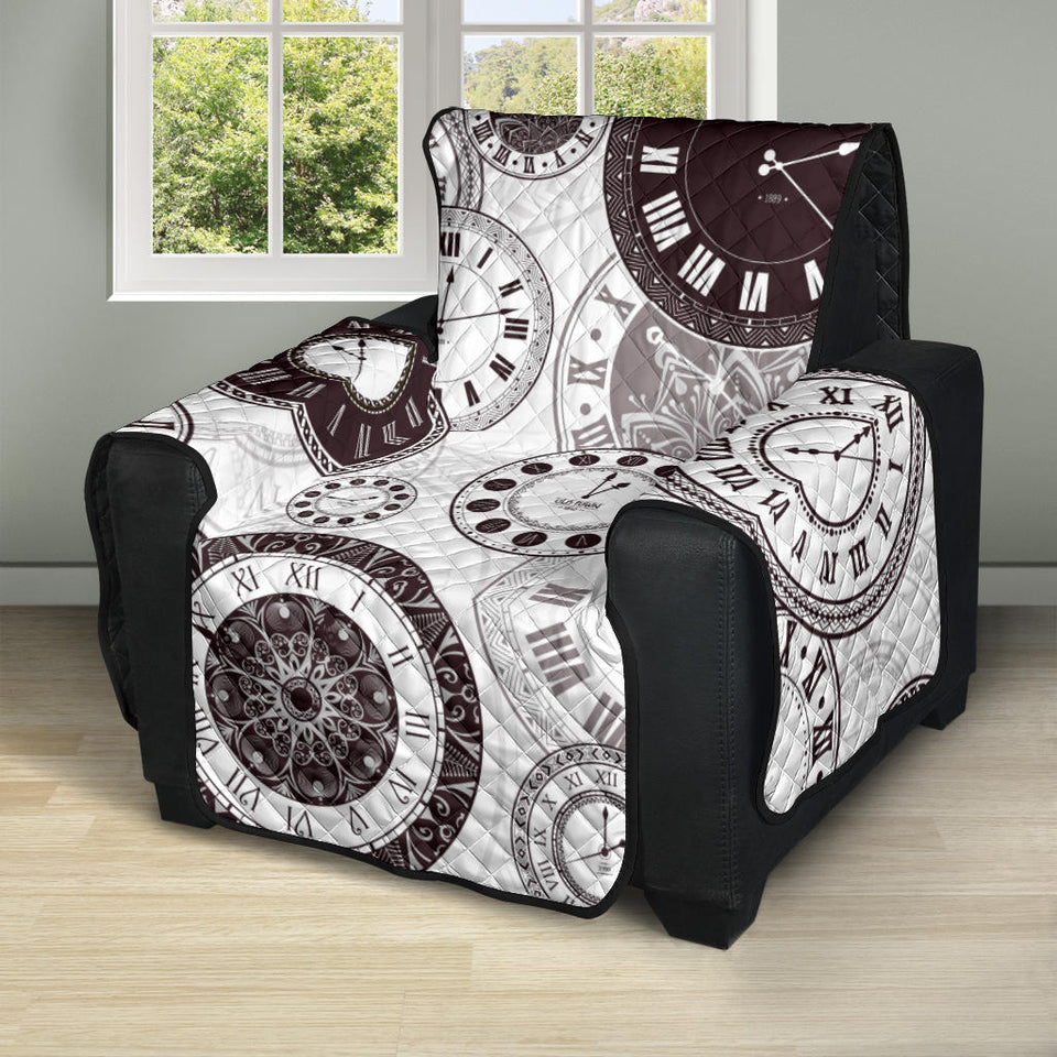 Classic vintage clock pattern Recliner Cover Protector