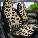 Gray Leopard Print Pattern Universal Fit Car Seat Covers