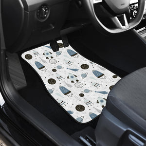 Hand Drawn Space Elements Space Rocket Star Planet Space Probe Front Car Mats