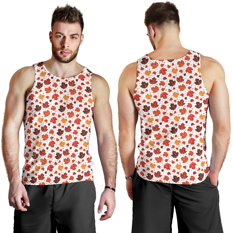 Colorful Maple Leaf pattern Men Tank Top