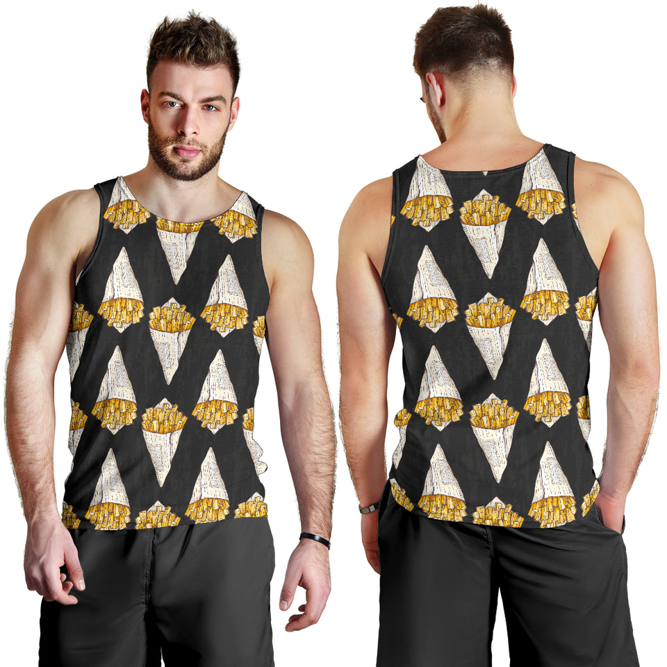 French fries dark background Men Tank Top