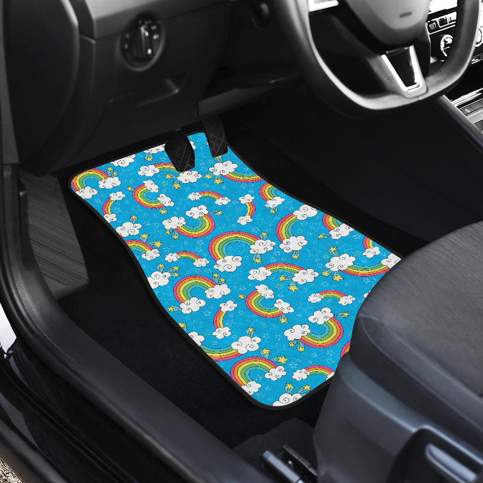 Rainbows Sky Clouds Pattern Front Car Mats