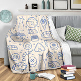 Cute Sushi Icon Pattern Premium Blanket
