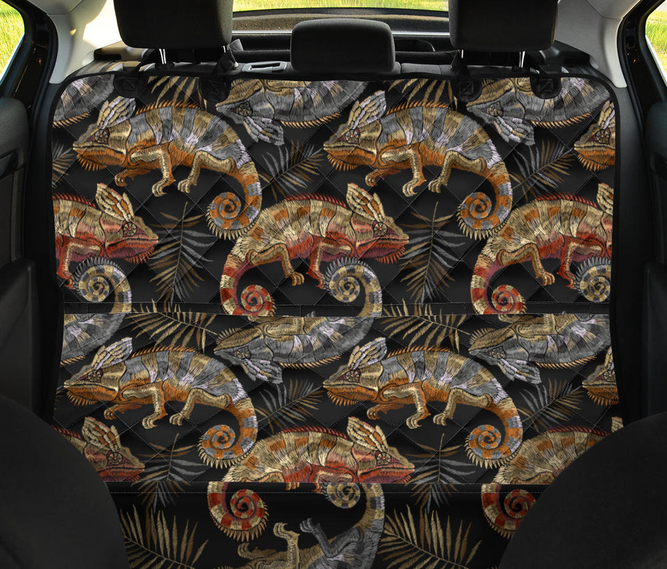 Chameleon Lizard Tropical Leaves Palm Tree Dog Car Seat Covers