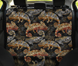 Chameleon Lizard Tropical Leaves Palm Tree Dog Car Seat Covers