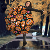 Pumpkin Flowers Spiderweb Halloween Theme Umbrella