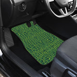 Crocodile Skin Printed Front And Back Car Mats