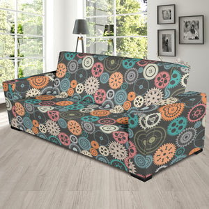 Gear Pattern Print Design 05 Sofa Slipcover