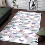 Helicopter Plane Pattern Area Rug
