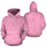 Sweet Candy Pink Background Men Women Pullover Hoodie