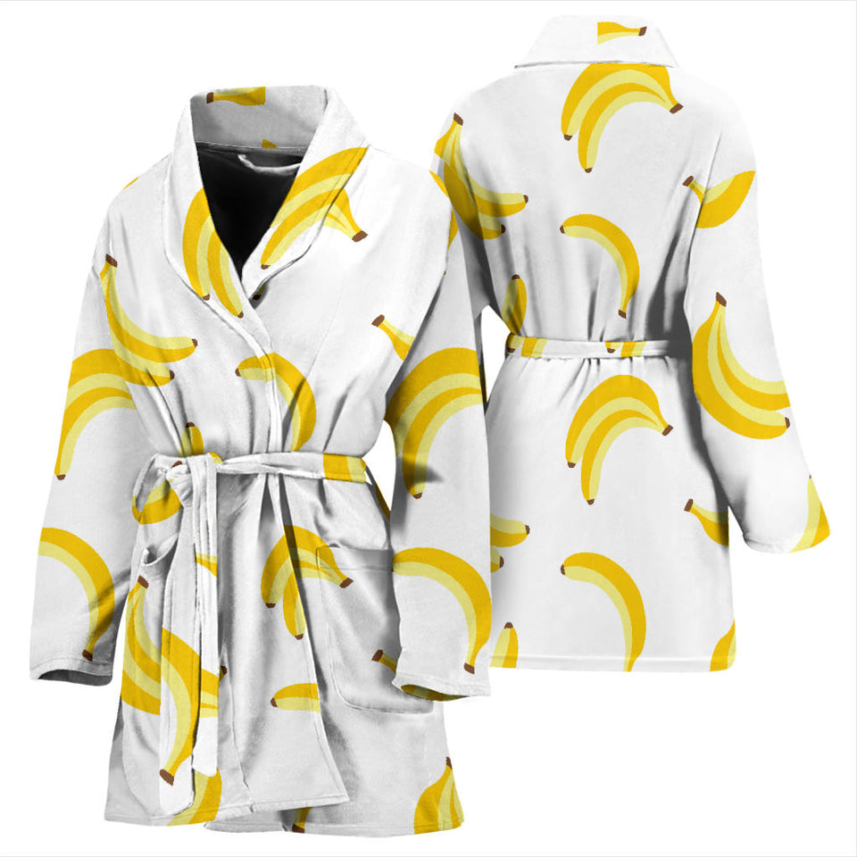 Banana Pattern Women'S Bathrobe