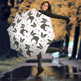 Boston Terrier Dog Hearts Vector Pattern Umbrella