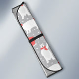 Cute Polar Bear Christmas Snow Pattern Car Sun Shade