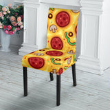 Pizza Texture Pattern Dining Chair Slipcover