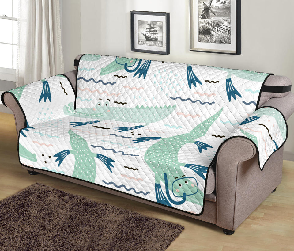 Crocodile diver pattern Sofa Cover Protector