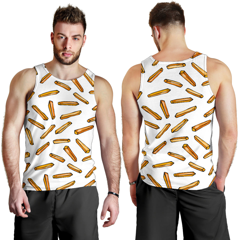 French fries potato pattern Men Tank Top