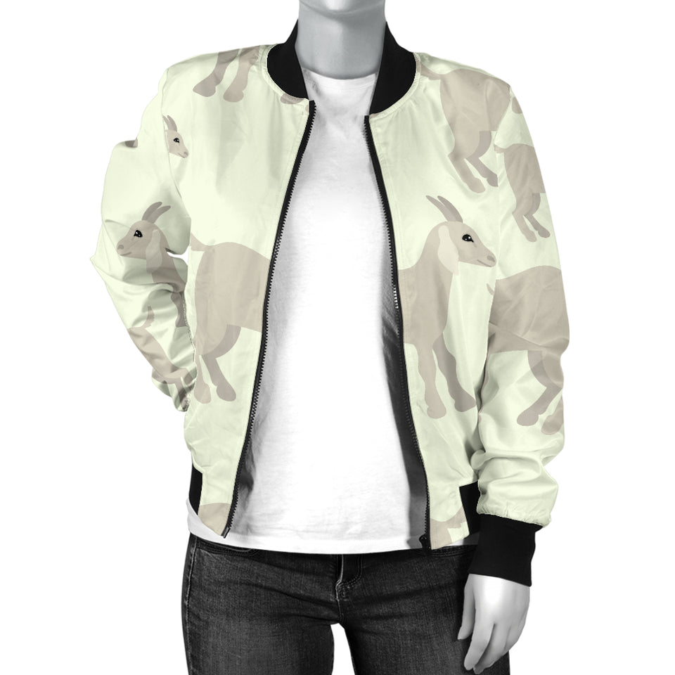 Little Young Goat Pattern Women'S Bomber Jacket