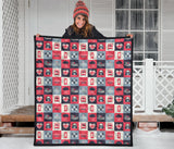 British Pattern Print Design 05 Premium Quilt