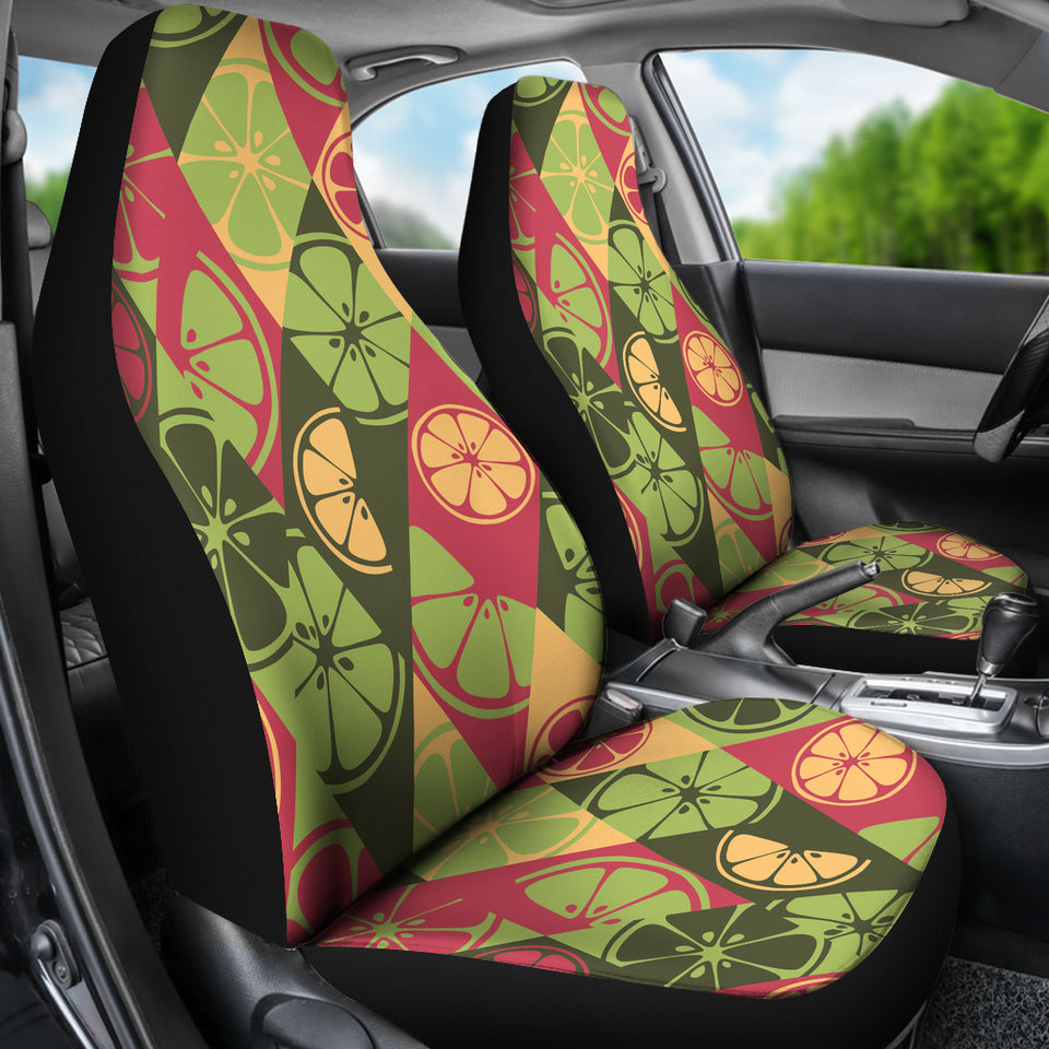 Cool Geometric Lime Pattern Universal Fit Car Seat Covers