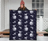 Chihuahua Space Helmet. Astronaut Pattern Premium Quilt