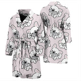 Cute French Bulldog Pattern Men'S Bathrobe