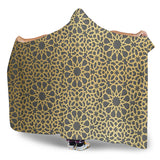 Arabic Star Gold Pattern Hooded Blanket