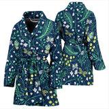 Butterfly Leaves Pattern Women'S Bathrobe