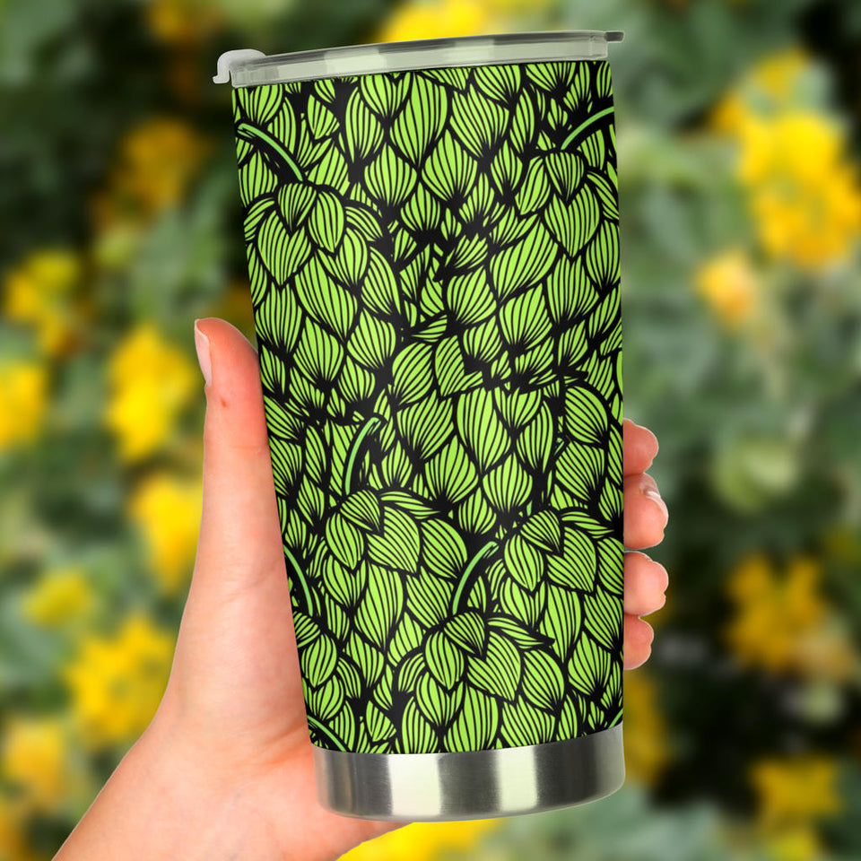 Green Hop Pattern Tumbler