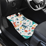 Cute Crocodile Pattern Front And Back Car Mats