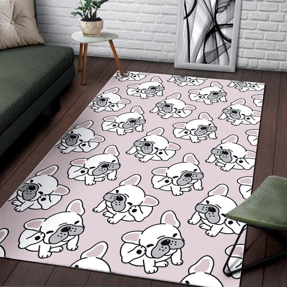 Cute French Bulldog Pattern Area Rug