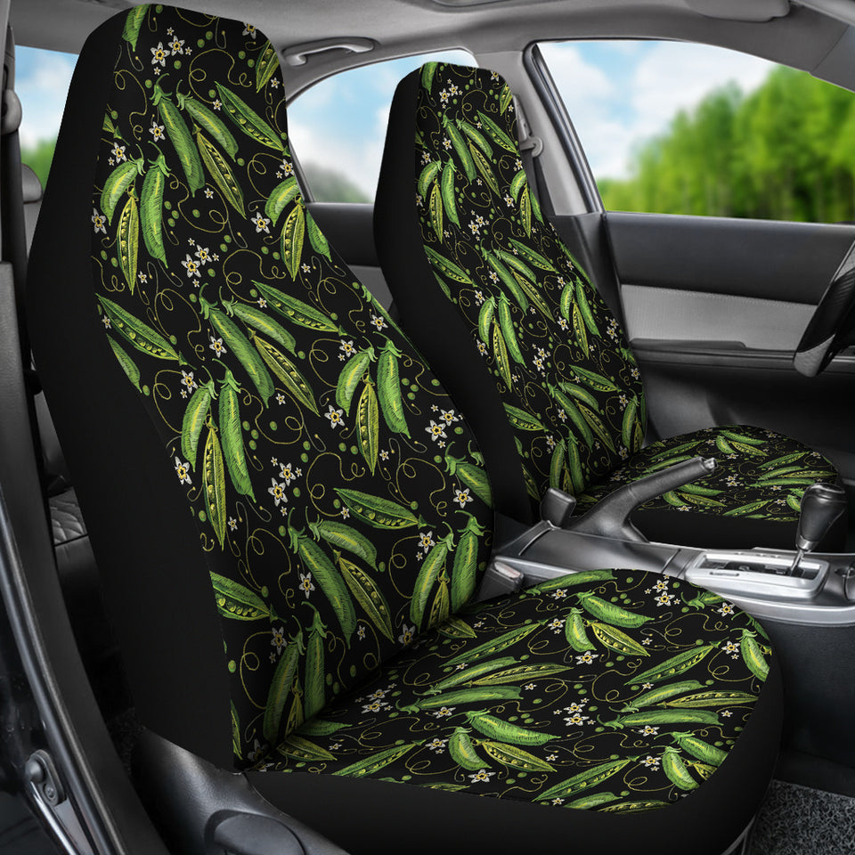 Green Peas Pattern Print Design 02 Universal Fit Car Seat Covers