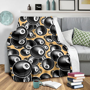 Billiard Ball Pattern Print Design 04 Premium Blanket