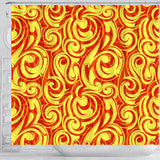 Fire Flame Design Pattern Shower Curtain Fulfilled In US
