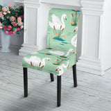 White Swan Lake Pattern Dining Chair Slipcover