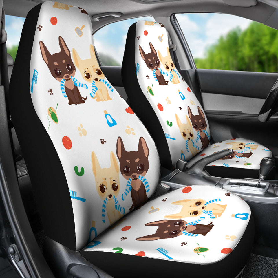 Cute Chihuahua Dog Pattern  Universal Fit Car Seat Covers