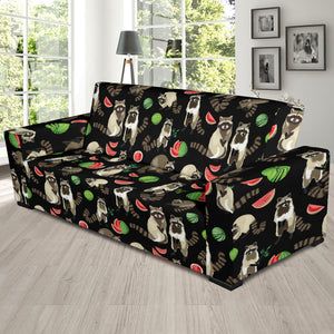 Raccoon Watermelon Pattern Sofa Slipcover