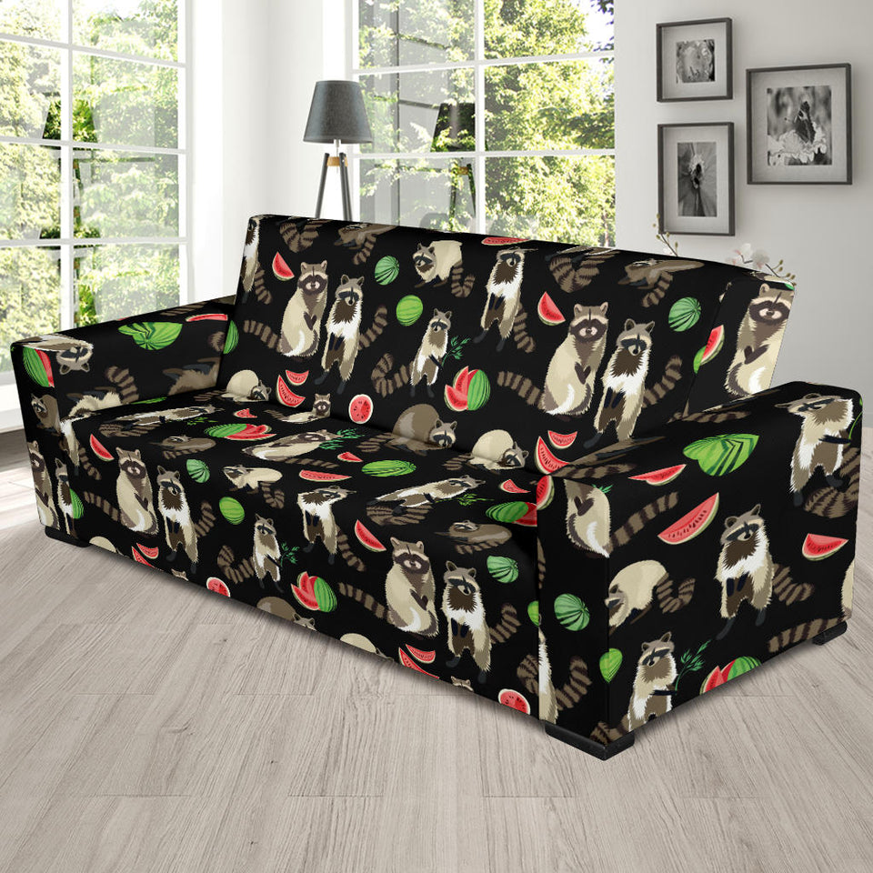 Raccoon Watermelon Pattern Sofa Slipcover