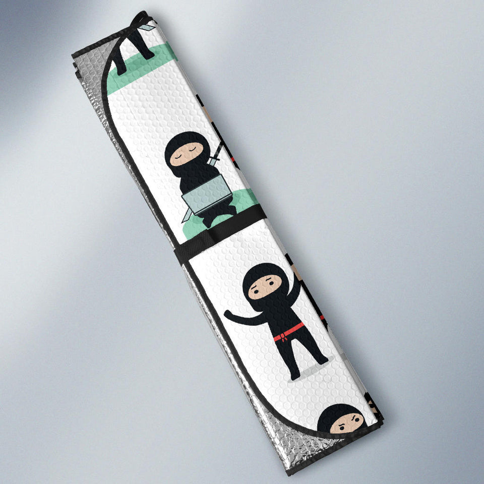 Cute Ninja Katana Sword Pattern Car Sun Shade