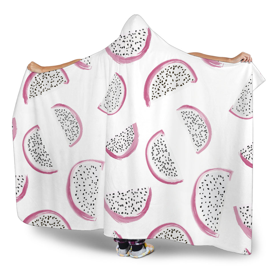 Dragon Fruit Pattern Hooded Blanket