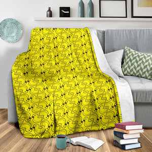 Duck Toy Pattern Print Design 02 Premium Blanket