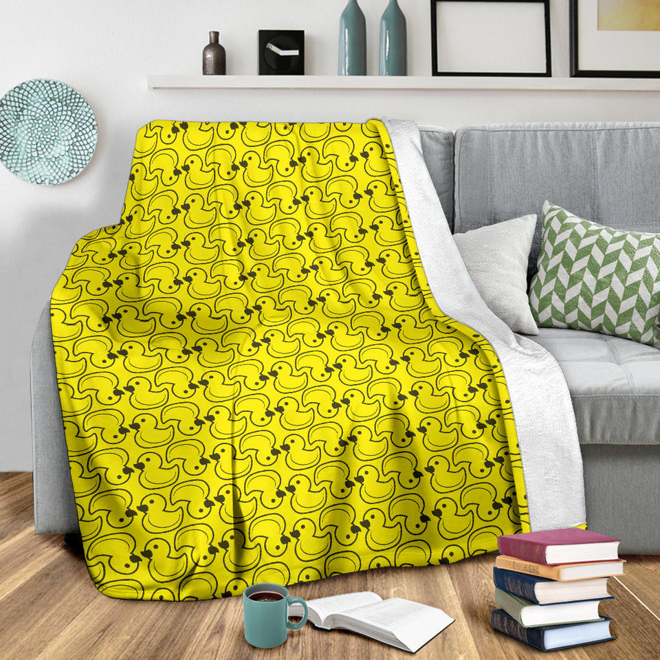 Duck Toy Pattern Print Design 02 Premium Blanket