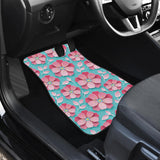 3D Sakura Cherry Blossom Pattern Front And Back Car Mats