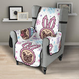 Cute pug hat rabbit costume pattern Chair Cover Protector