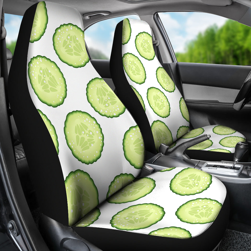 Cucumber Slices Pattern Universal Fit Car Seat Covers