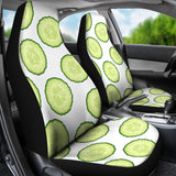 Cucumber Slices Pattern Universal Fit Car Seat Covers