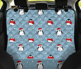 Cute Penguin Christmas Snow Pattern Dog Car Seat Covers