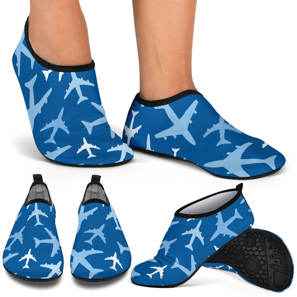 Airplane Pattern In The Sky Aqua Shoes