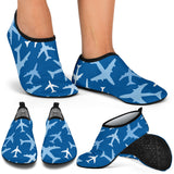 Airplane Pattern In The Sky Aqua Shoes