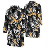 Billiard Ball Pattern Print Design 04 Men's Bathrobe